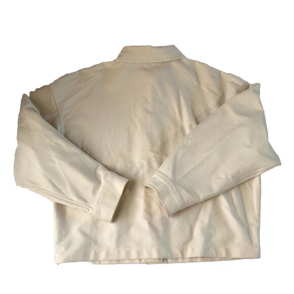 Uniqlo Jersey Relaxed Jacket Beige Size Medium - Picture 2 of 15